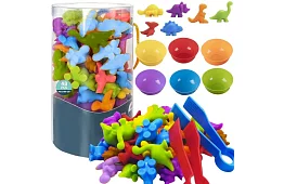 Dinoszaurusz készlet a színek és számolás tanulásához