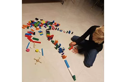 Fa domino – nagy készlet 407 db + táska