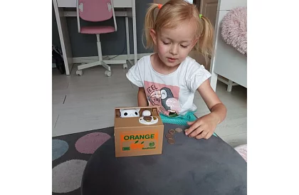 Automatikus pénztáros - kiscica érmepalánta