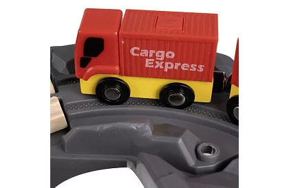 Fa fém vasút - elemes vonatpálya 4,8 méter