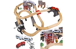 Fa fém vasút - elemes vonatpálya 4,8 méter