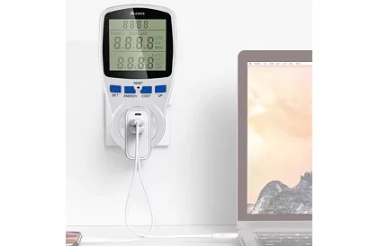 Digitális LCD elektromos energiafogyasztás-mérő