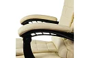 Irodai szék kihúzható lábtartóval - krém színű