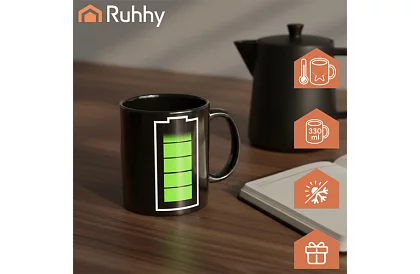 Varázslatos bögre 330 ml akkumulátorjelzővel