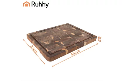 Akác fa vágódeszka – 43 × 33 × 3 cm