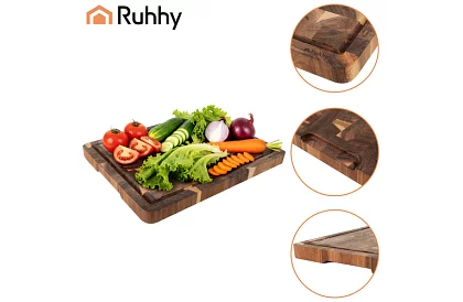 Akác fa vágódeszka – 43 × 33 × 3 cm