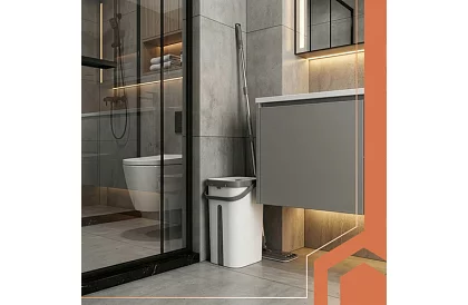 Gyakorlati lapos mop + 11 literes vödör – kétszobás tartozékokkal