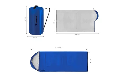 Turista hálózsák 2v1 - kék