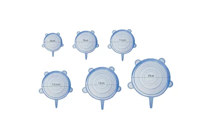 Silikon fedők edények lezárásához – 6 db-os készlet