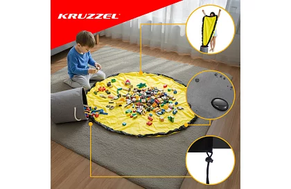 Praktikus tároló kosár játékokhoz játszószőnyeggel