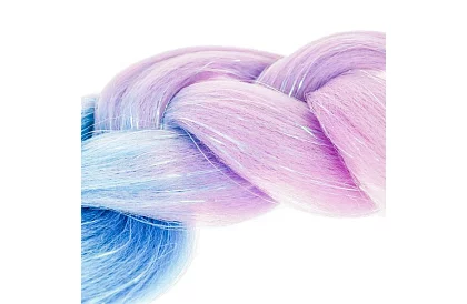 Szinonim ombre fonatok csillogó hajra – lila-kék