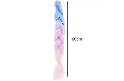 Szinonim ombre fonatok csillogó hajra – lila-kék