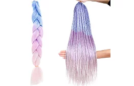 Szinonim ombre fonatok csillogó hajra – lila-kék