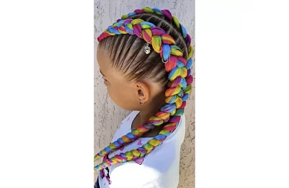 Szinétikus ombre fonatok a hajra – szivárványos