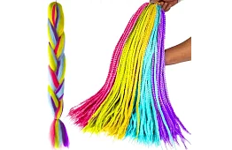 Szinétikus ombre fonatok a hajra – szivárványos