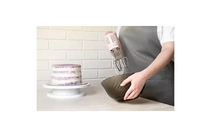 Forgó tálca a torta díszítéséhez + 3 spatula