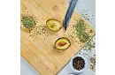Készült bambusz vágódeszkák – 4 db-os készlet állványban
