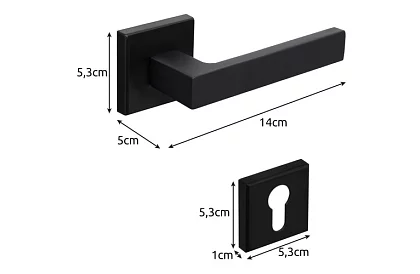 Ajtókilincs – fekete matt fogantyú