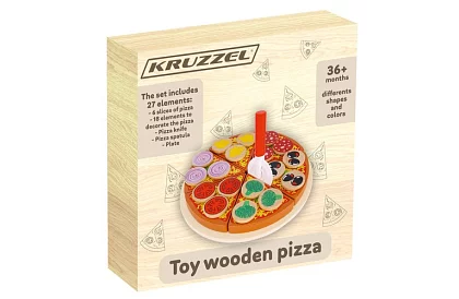 Késkészlet – fa pizza vágáshoz + kés