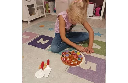 Késkészlet – fa pizza vágáshoz + kés