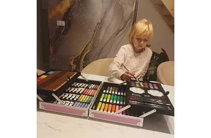 Nagy festő készlet 144 db + bőrönd