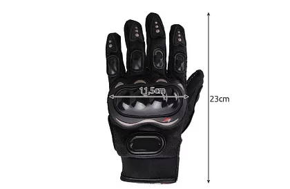 Fekete motoros kesztyű - XL