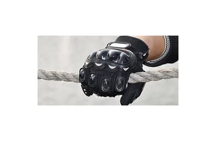 Fekete motoros kesztyű - XL