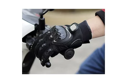 Fekete motoros kesztyű - XL