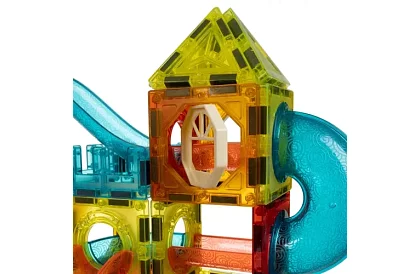 Oktatási mágneses 3D építőjáték - 77 darab