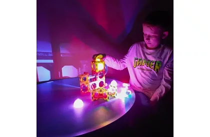 Oktatási mágneses 3D építőjáték - 77 darab