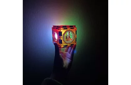 Oktatási mágneses 3D építőjáték - 77 darab