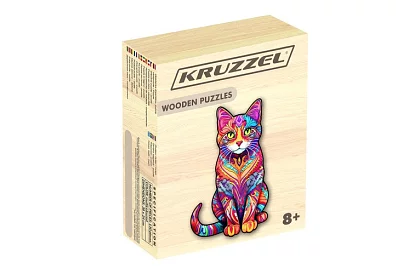 Fa puzzle macska – 130 darab – 38 × 24 cm