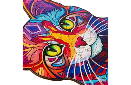Fa puzzle macska – 130 darab – 38 × 24 cm