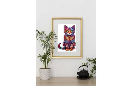 Fa puzzle macska – 130 darab – 38 × 24 cm