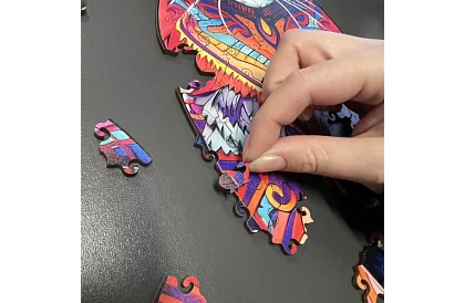 Fa puzzle macska – 130 darab – 38 × 24 cm