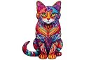 Fa puzzle macska – 130 darab – 38 × 24 cm
