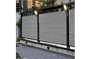 Árnyékoló szalag kerítéshez szürke - panel 630 g/m² + klipszek