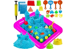 Folyékony kinetikus homok 2000 g - formákok és felfújható homokozó