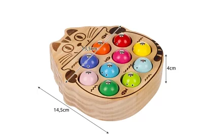 Fa mágneses halászós játék fából