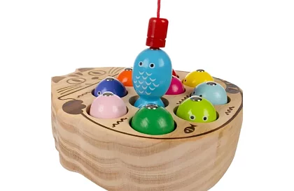 Fa mágneses halászós játék fából