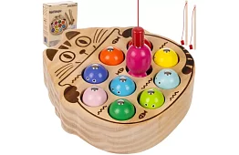 Fa mágneses halászós játék fából