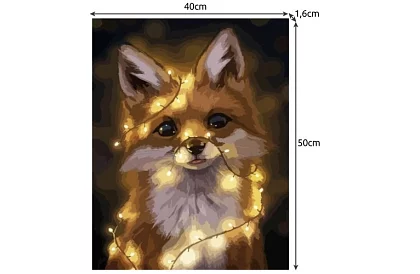 Festés számok szerint - róka - 40x50 cm