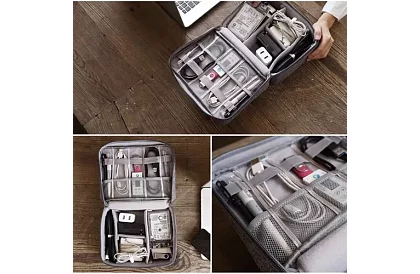 Utazási szervező kábelekhez és töltőkhöz