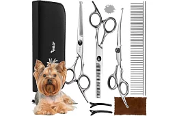 Kutyák ápoló és nyíró készlet tokban