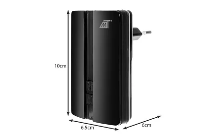 Vízálló vezeték nélküli csengő – hatótávolság 15 méter - fekete