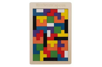 Fából készült Tetris puzzle