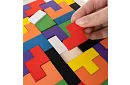 Fából készült Tetris puzzle