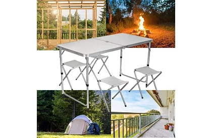 Kempig összecsukható szett - asztal + 4 szék