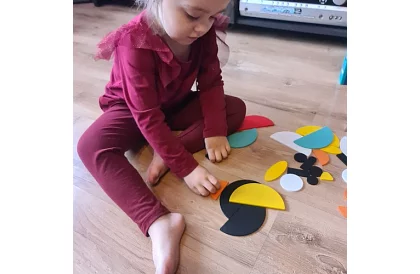 Fa geometrikus fa puzzle - állatok