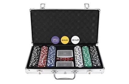 Teljes pókerkészlet - 300 zseton egy táskában